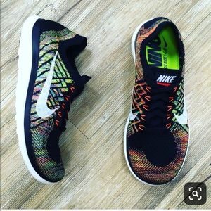Nike Flyknit with multi colored detailing